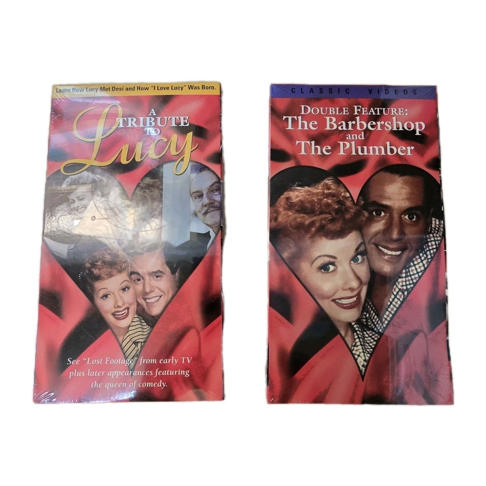 I Love Lucy VHS Tapes NEW The Barbershop & The Plumber + Lucy Tribute NEVER OPEN